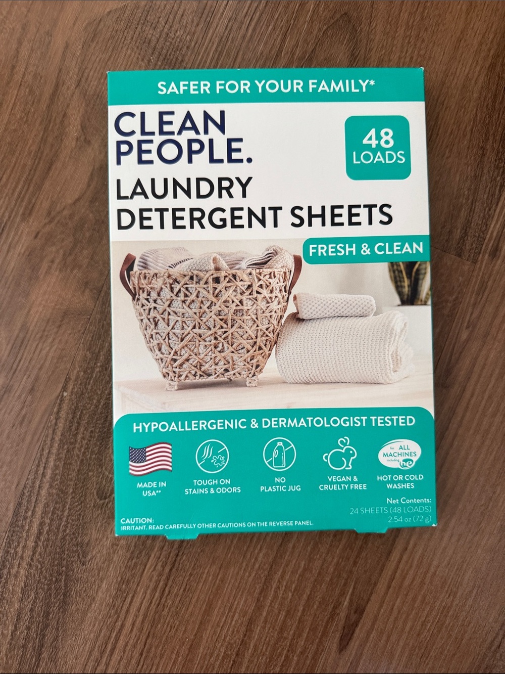 Clean People Laundry Detergent Sheets - Fresh & Clean - 48 Loads